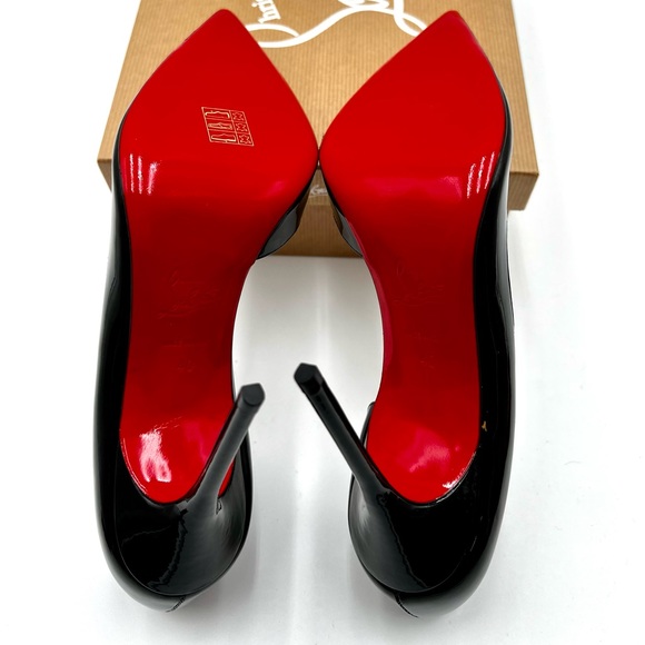 Authentic Christian Louboutin Iriza Patent Open-Side Red Sole Pump. Brand New - Picture 10 of 10
